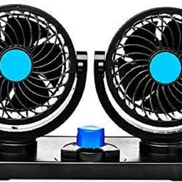 aarvib 12V 360 Degree Rotatable Dual Head 2 Speed Quiet Strong Dashboard Auto Cooling Air Car Fan/ Car Interior Fan for All Four Vehicles Car USB Fan (Black) Car Interior Fan-picture-18