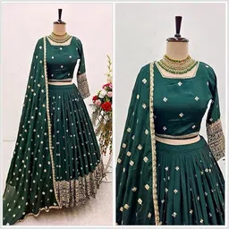 reelove factory Embroidered Semi Stitched Lehenga Choli image 3