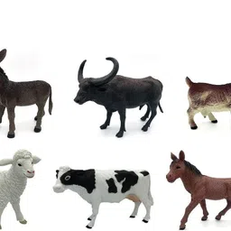 kitmeer Farm Animals Figures Set for Kids Built in Non-Toxic Material - Pack of 6 image 3