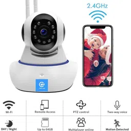 lookcam Double Antenna Smart Wi-Fi Auto- Rotating Via Mobile Night Vision Mobile HD CCTV Security Camera-image-13