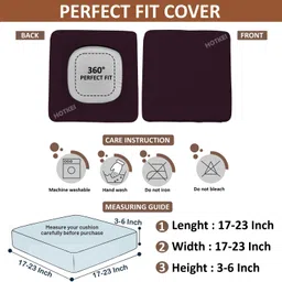 hotkei Polycotton Plain 1 Seater Sofa Cover image 5