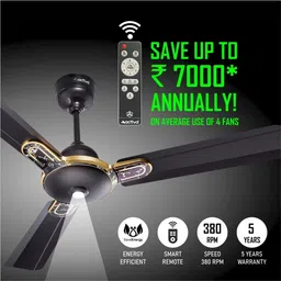 activa Energia Marble Black with 5 Year Warranty BLDC Motor with Remote 1200 mm Ceiling Fan image 5