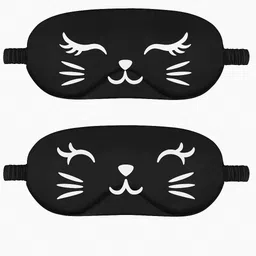 vartin Velvet Cute Billi meditation, yoga, Eye mask Cartoon Super Soft & Comfortable-picture-31