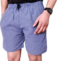 kashid enterprise Pack of 3 Checkered Men Blue, Red, Yellow Regular Shorts image 4