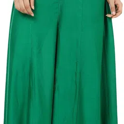 dwears Women Flared Green Viscose Rayon Trousers-picture-21