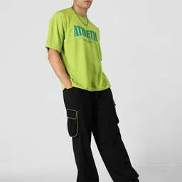 chkokko Men Top & Pyjama Set Green Printed image 3