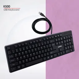 zebion K500 Wired Keyboard + Swag Wired Mouse Wired USB Standard Desktop Keyboard Compatible with Desktop, Laptop, Mac Easy to Use,Plug and Play,Quick, Comfy Durable body image 3
