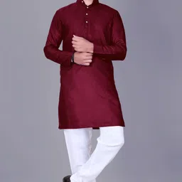 capitalking Men Cotton Blend Kurta Pant Set image 1