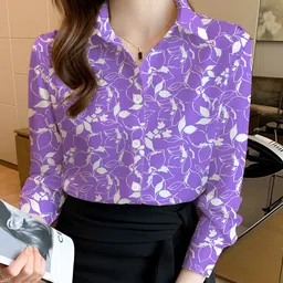 elvora Women Regular Fit Printed Spread Collar Casual Shirt-picture-18