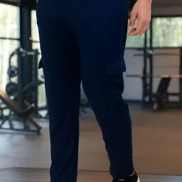 kibitzer Men Self Design Blue Track Pants-picture-27