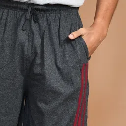 skyknit Striped Men Black Casual Shorts image 5