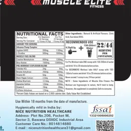 muscle elite fitness Big Pump pre workout supplement Highlight Energy Increased muscle Energy Drink image 2