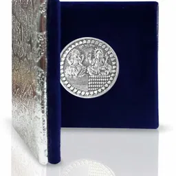 Silver plated coin with velvet gift box Silver Plated Yantra-image-1