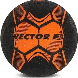 vector x Street Soccer Rubber Moulded Football (Pack of 1, Black, Orange) Football - Size: 5 image 1