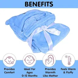 oyo baby Solid Single Fleece Blanket forAC Room image 4