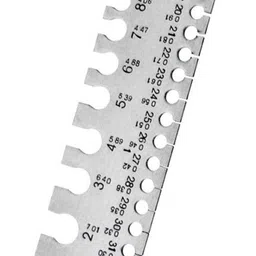 scorpion Stainless Steel Wire Thickness Gauge Marked with MM and SWG Craft Bead Tool Hole Gauge image 2