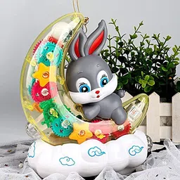 goyal's Gear Moon Rabbit Toy Car Durable Flashing Moon Rabbit Shaped Car Toy for Kids image 3
