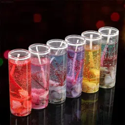 cardiorama Smokeless Decorated with GEL Glass Jelly Candles & for Party,Diwali,Weddings Candle-picture-26