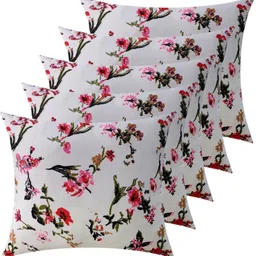 actos Combo Set Of 5 Cushion And 2 Microfibre Floral Bolster Pack of 7 image 4