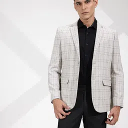 invictus Men Checkered Single Breasted Formal Blazer image 3