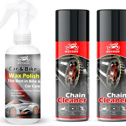 weyride Bike Chain Cleaner Spray with Car Wax Polish For Bike (Cleaner 300ml) Wa_j11 Corrosion protection Prevent Chain (bike Polish 250ml) Chain Oil-picture-11