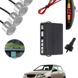 msnp Silver Waterproof Parking Sesnor With Led Display For Vehicle-15 Universal Silver 4pcs Reverse Parking Safety Sensor For Car-15 Parking Sensor-picture-11