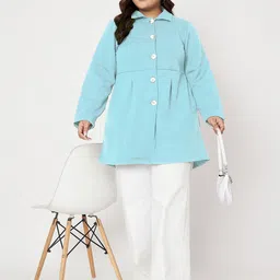 brinns Polycotton Fleece Solid Coat For Women image 5