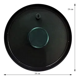 IIK COLLECTION 710C Black & Brown Printed Round Contemporary Wall Clock image 2