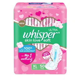 Whisper Ultra Skinlove Soft Thin Irritation Free XL Sanitary Pads - 50 Pads-picture-10