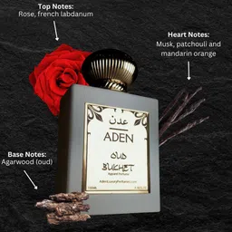 ADEN Oud Bukhet Perfume Spray With Rose, Saffron & Vanilla Fragrance - 100 ml image 3