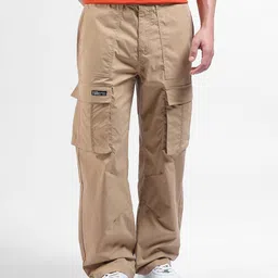 The Indian Garage Co Men Relaxed Fit Textured Casual Utility Cargo-picture-30