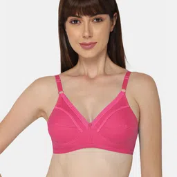 NAIDU HALL Pack of 3 Non Padded Medium Coverage Cotton Everyday Bras With All Day Comfort image 5