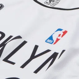 NBA Men White & Black Brooklyn Nets Sleeveless Game Jersey image 2