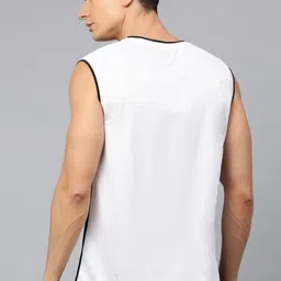 NBA Men White & Black Brooklyn Nets Sleeveless Game Jersey image 5