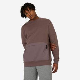 domyos Men's Gym Cotton Blend Sweatshirt with Kangaroo Pocket 520 - Grey-picture-22