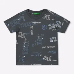 united colors of benetton Typographic Print Crew-Neck T-Shirt image 1