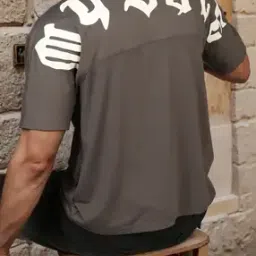 Shein Drop Shoulder Typographic Back Print Crew Tshirt-picture-35