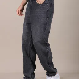 Shein Low Rise Fly With Button Closure Stone Wash Jeans image 3