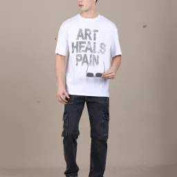 Shein Full Length Fly With Button Closure Cargo Jeans image 5