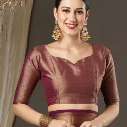 ri-wah Floral Print Saree with Contrast Border image 5