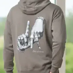 Shein Drop Shoulder Graphic Back Print Hoodie with Pocket-picture-36