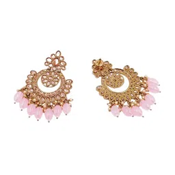 Rhymee Gold-Plated Kundan Stone-Studded & Beaded Jewellery Set image 3