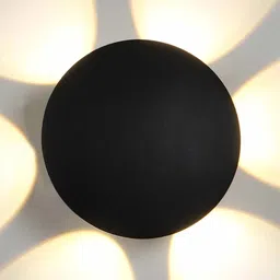 decorativeray Astros Black Aluminium Flush Mount Wall Light image 5