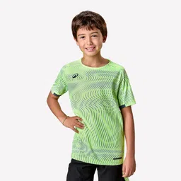 Kids' Short-Sleeved Football Shirt Viralto Wave - Neon Yellow, Grey & Black-image-99