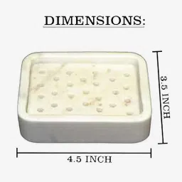 katkaria creations Marble Soap Dish With Dry Tray image 2
