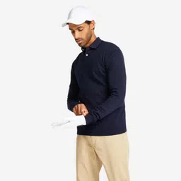 Men's Golf V-Neck Pullover Sweater Navy Blue-image-94