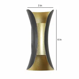 decorativeray Greno Black Aluminium Flush Mount Wall Light image 3