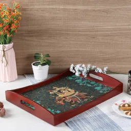 Wooden Rectangle Serving Tray by Reinvention Factory image 1