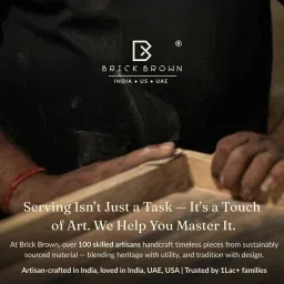 brick brown Rustic Charm Homeydo Wooden Serving Tray image 5