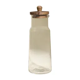 ellementry Karba Glass Carafe with Wooden Lid image 2